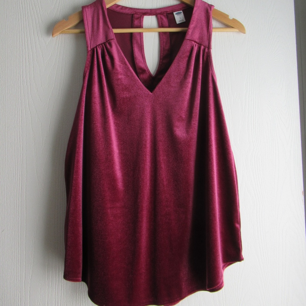 Old Navy Velvet Maroon Top